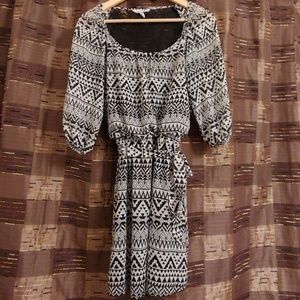 Black & White Silk Dress